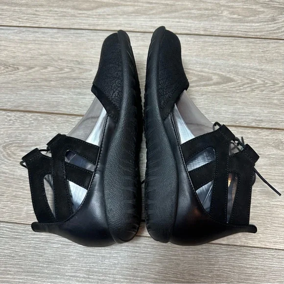 NAOT Kata Gladiator Tie Black Crackle Leather Closed Toe Comfort Sandals 39 US 8 - Picture 7 of 10